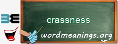 WordMeaning blackboard for crassness